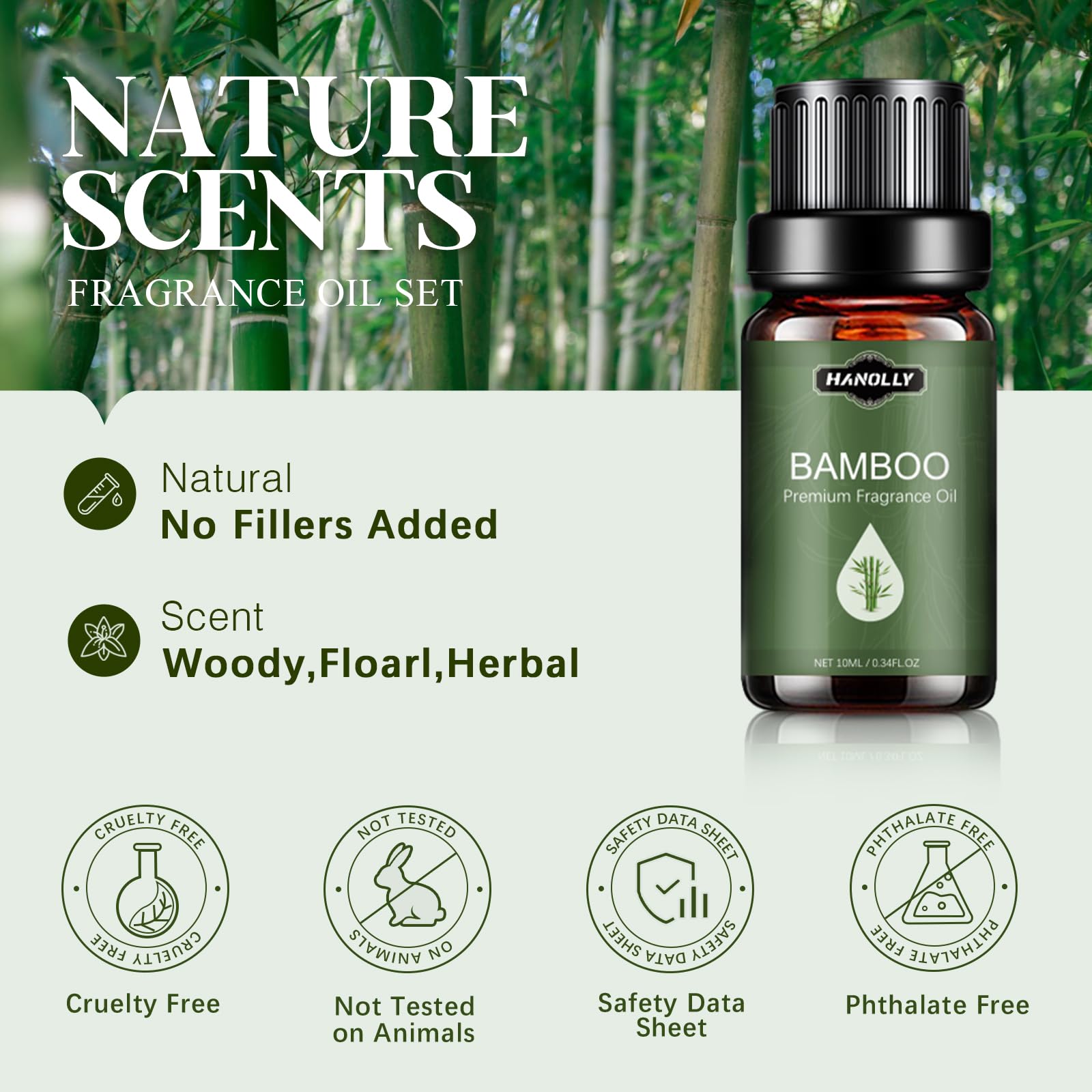 Hanolly rain essential oil bottle with misting snapshot for calming atmosphere