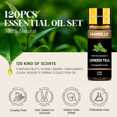 Hanolly essential oils set floral collection for skincare and relaxing rituals.