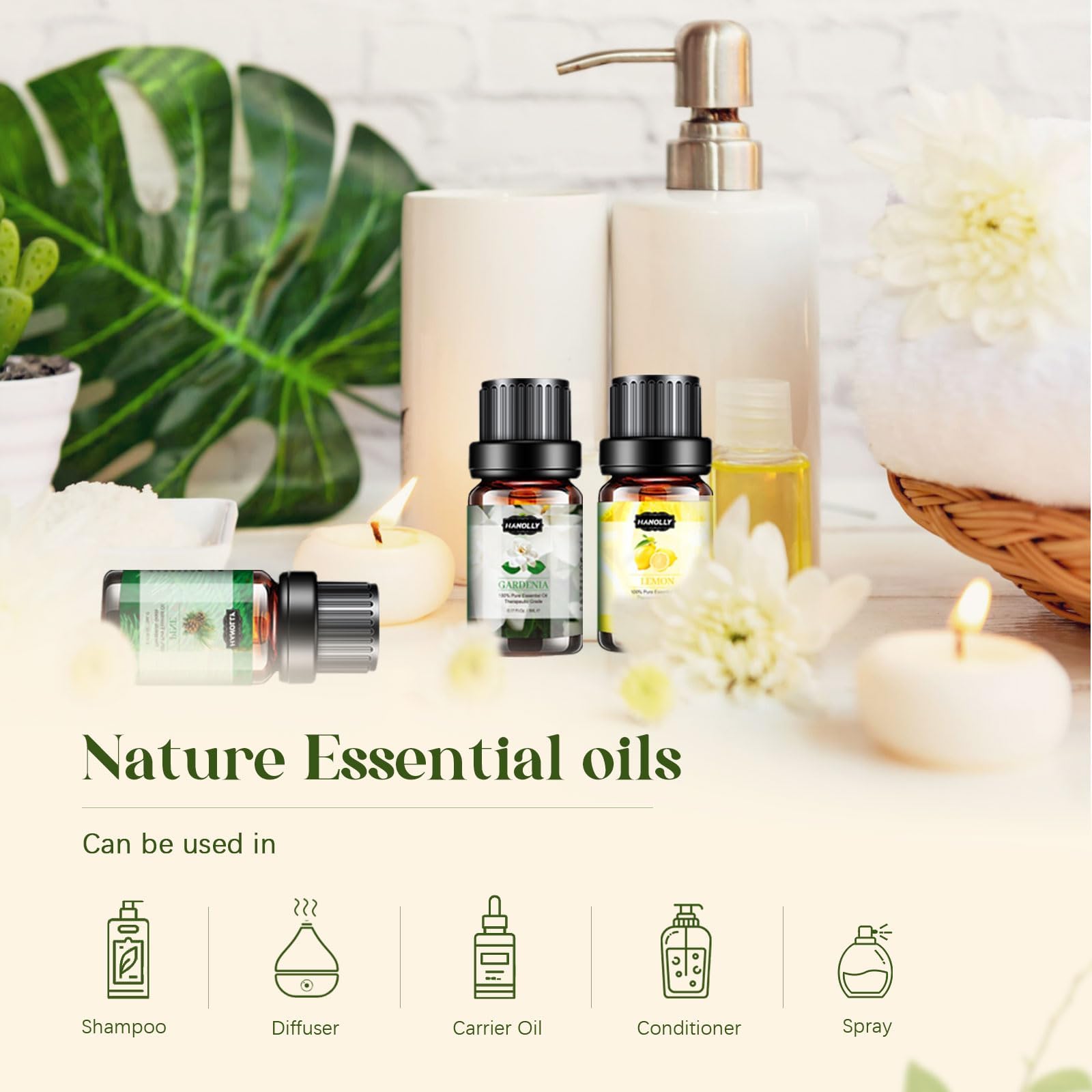 Hanolly essential oils set soap and candle making for DIY scents