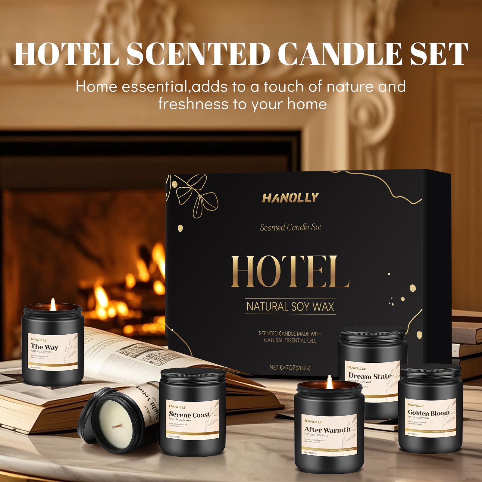 Hanolly hotel scented candles gift box ready for gifting