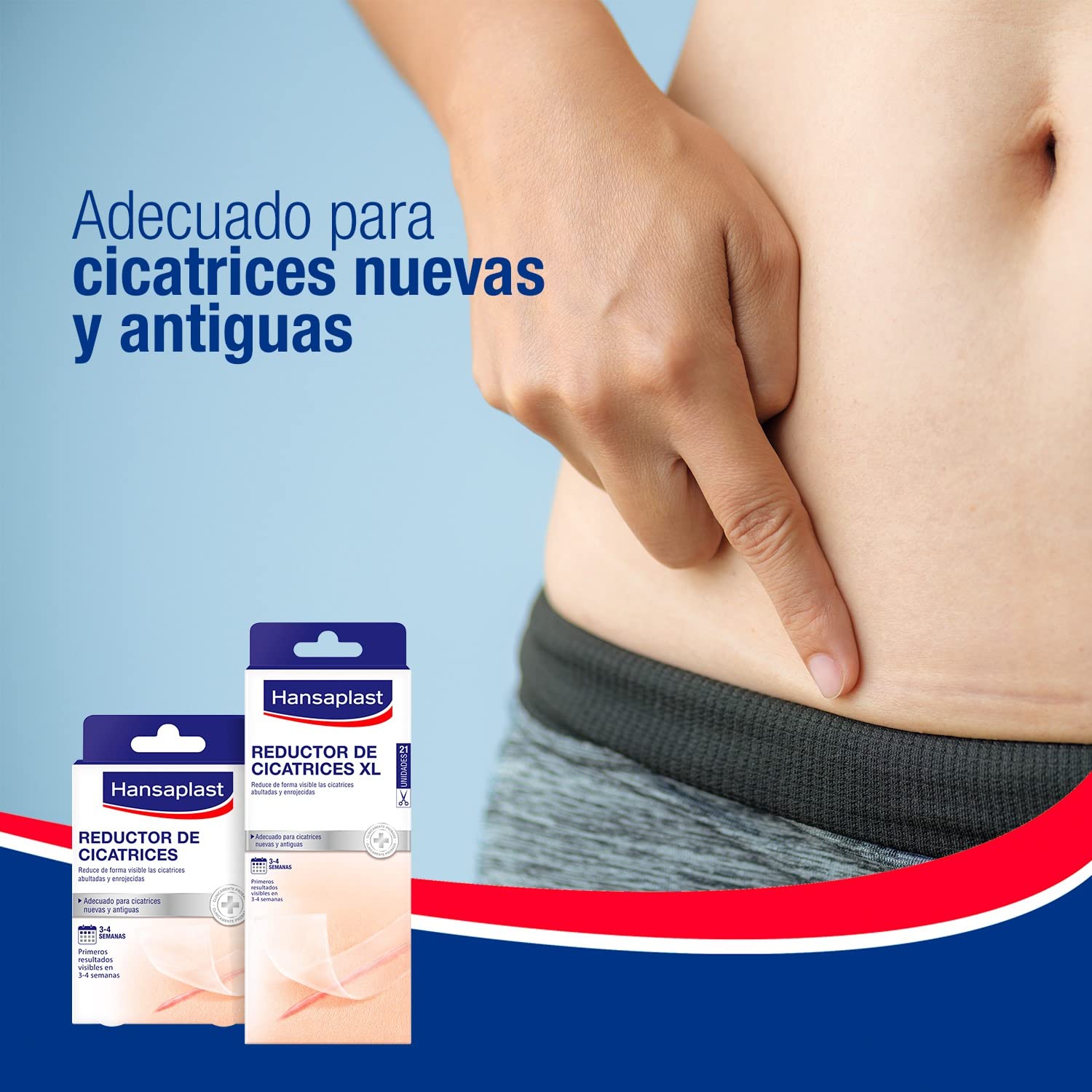 Hansaplast MED patch is water resistant to stay in place during showers.