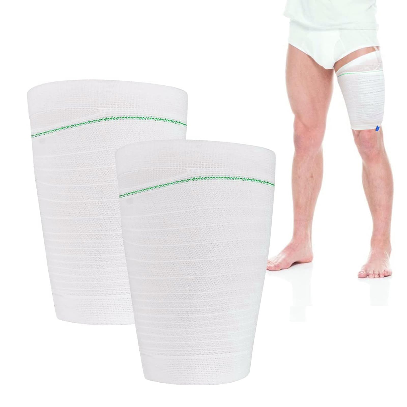 HANSILK catheter leg bag holder closeup highlights secure fabric and comfortable fit.