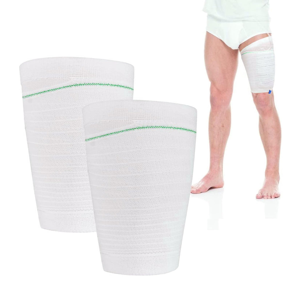 HANSILK catheter leg bag holder closeup highlights secure fabric and comfortable fit.