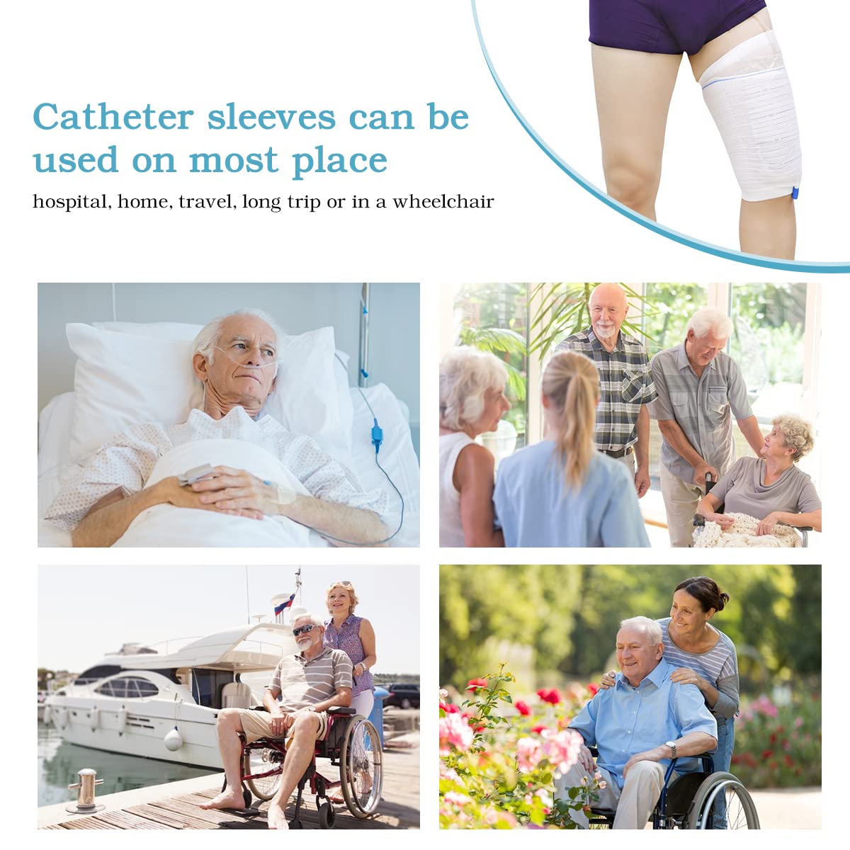 HANSILK catheter leg bag holder flip-valve access for easy emptying