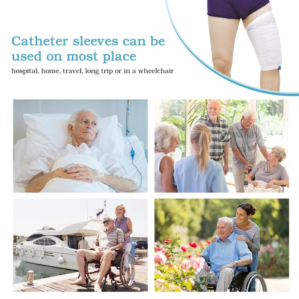 HANSILK catheter leg bag holder flip-valve access for easy emptying