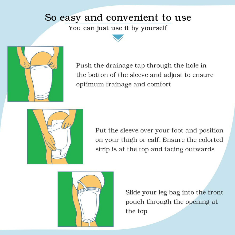 HANSILK catheter leg bag holder washable fabric supports reusable use