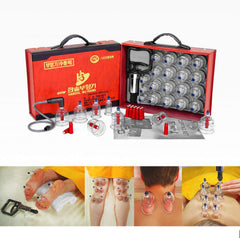 Hansol Medical cupping set in use demonstrating suction with pump