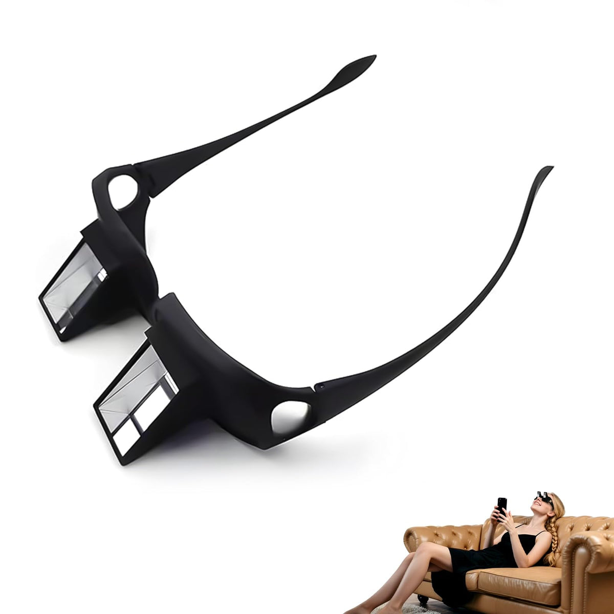 HANTUSWUS Lazy Glasses offer a 90-degree bed view for easy lying-down reading.