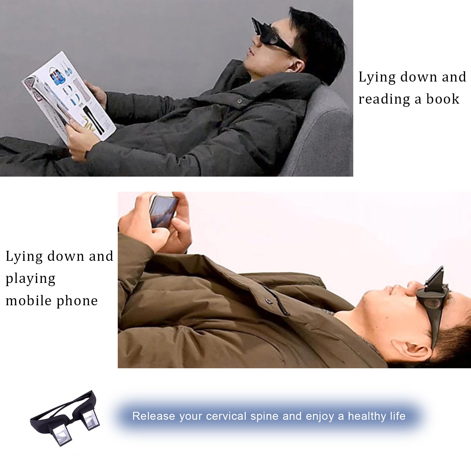 HANTUSWUS Lazy Glasses use high-quality prisms for clear, distortion-free images.