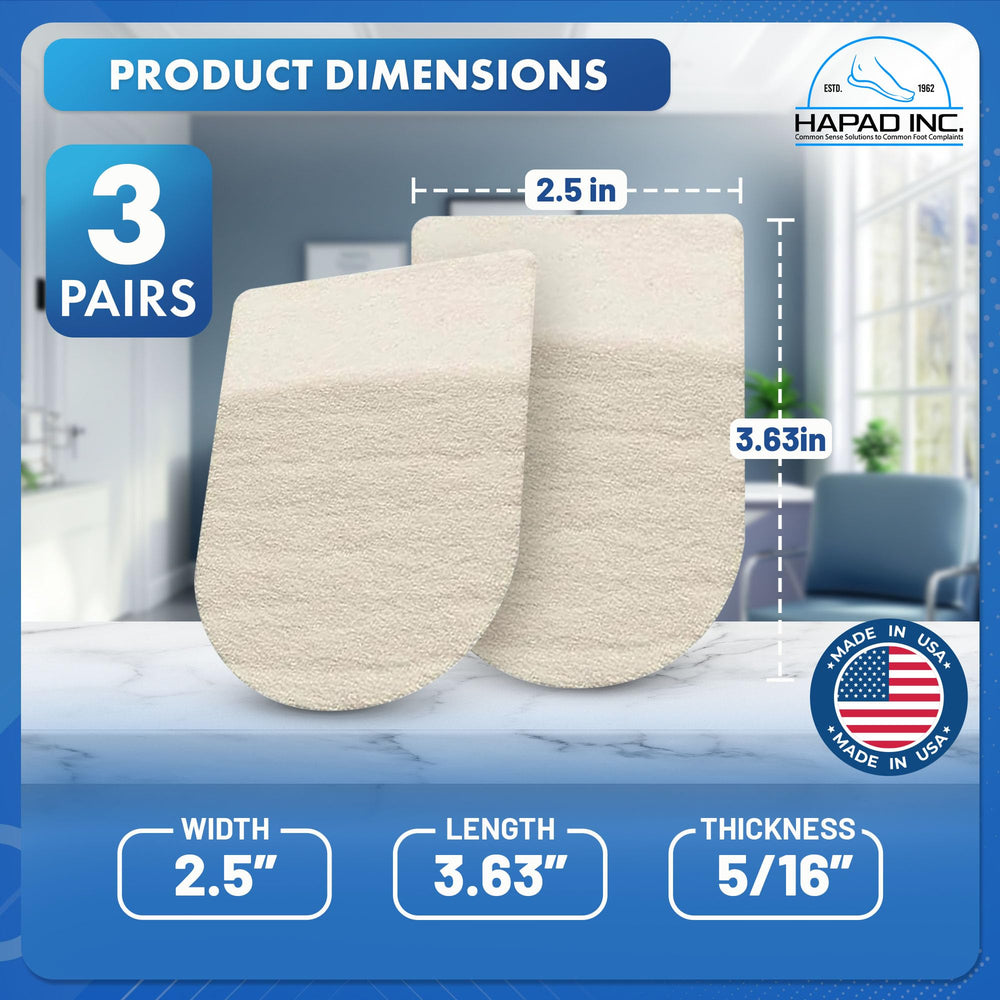 HAPAD easy-installation self-adhesive pads install quickly inside footwear.