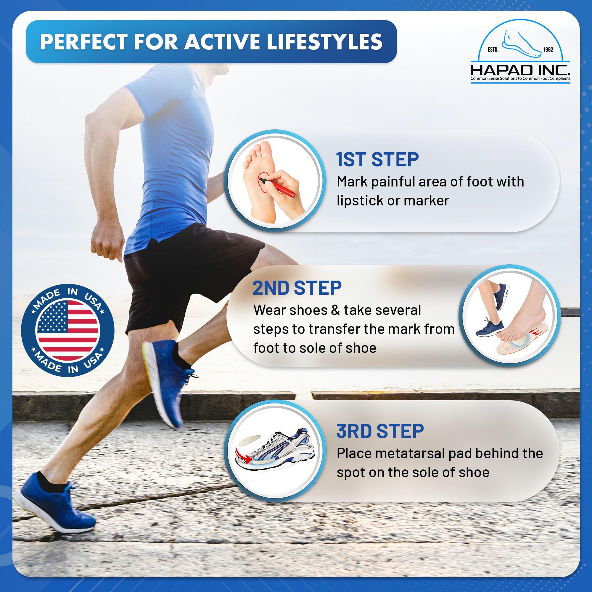 HAPAD forefoot comfort suitable for daily wear