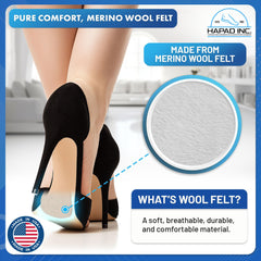 HAPAD pads in dress shoes blend discreetly with elegant footwear.