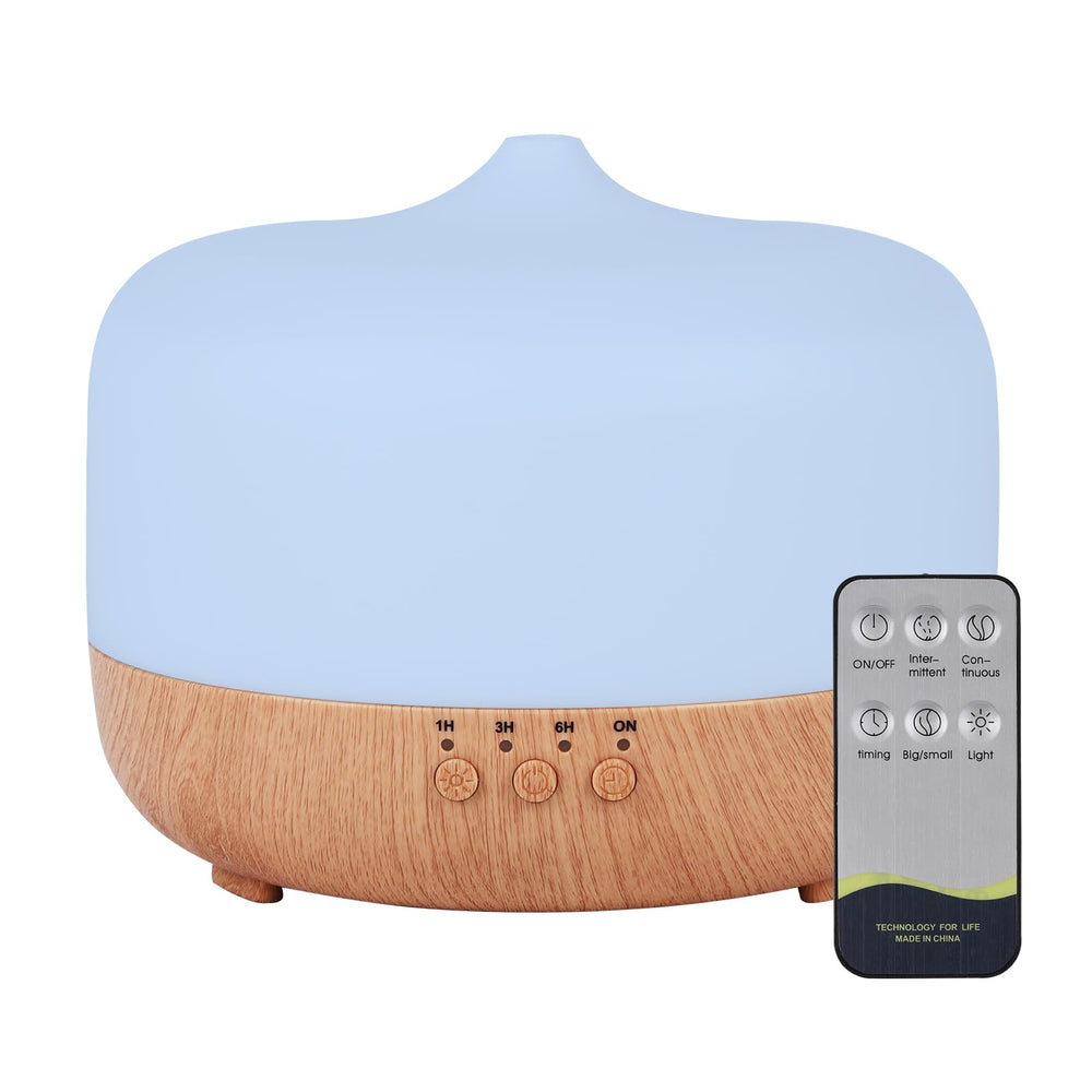 HAPPTWS remote-control diffuser shown for easy misting and lighting from across the room.