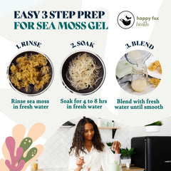Sea Moss Raw Gold gel prep in a bowl for easy use.
