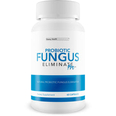 Happy Health Marketplace Probiotic Fungus Eliminate Pro bottle close-up highlighting nail health support