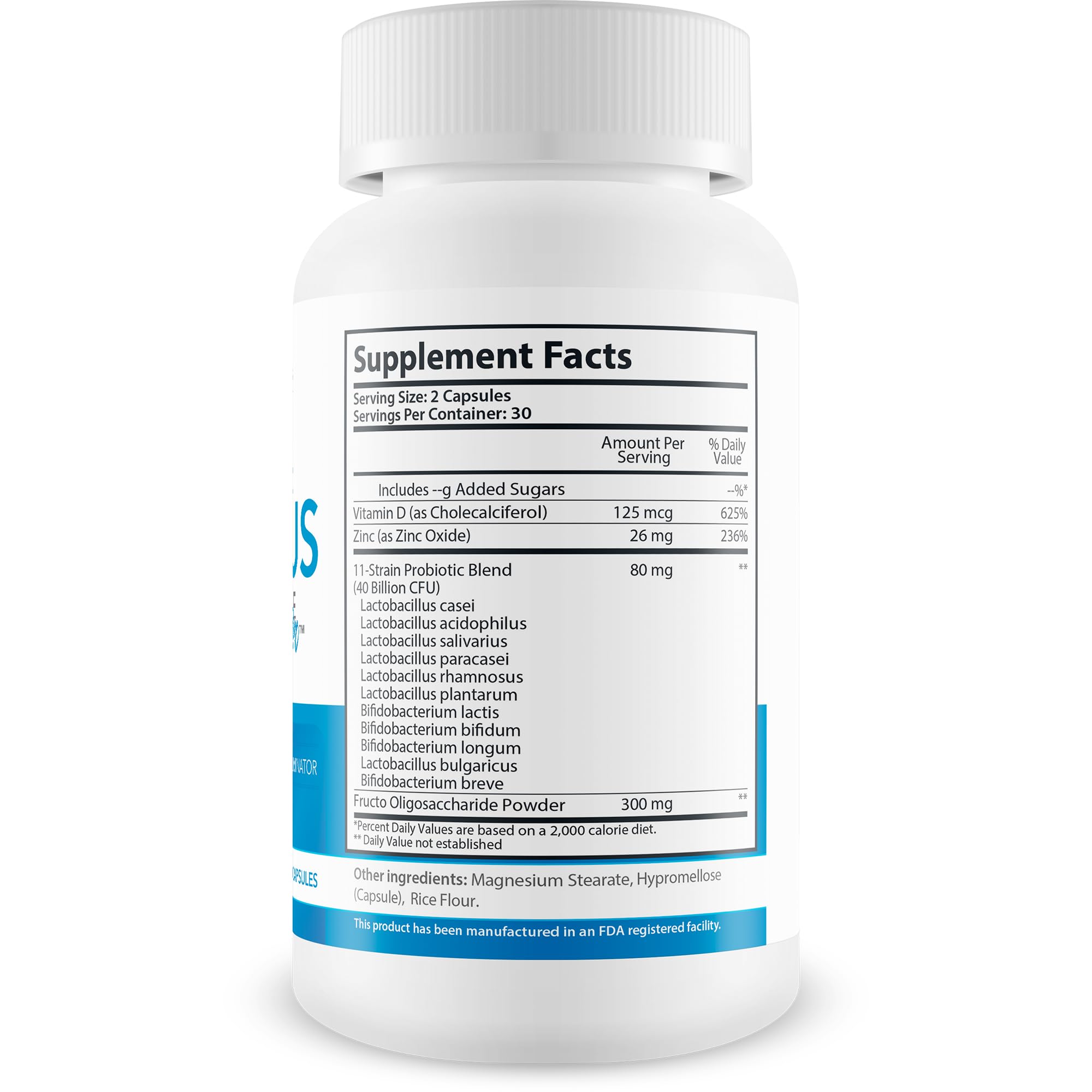 Happy Health Marketplace Probiotic Fungus Eliminate Pro capsules show 40B CFUs and zinc for immune-friendly support