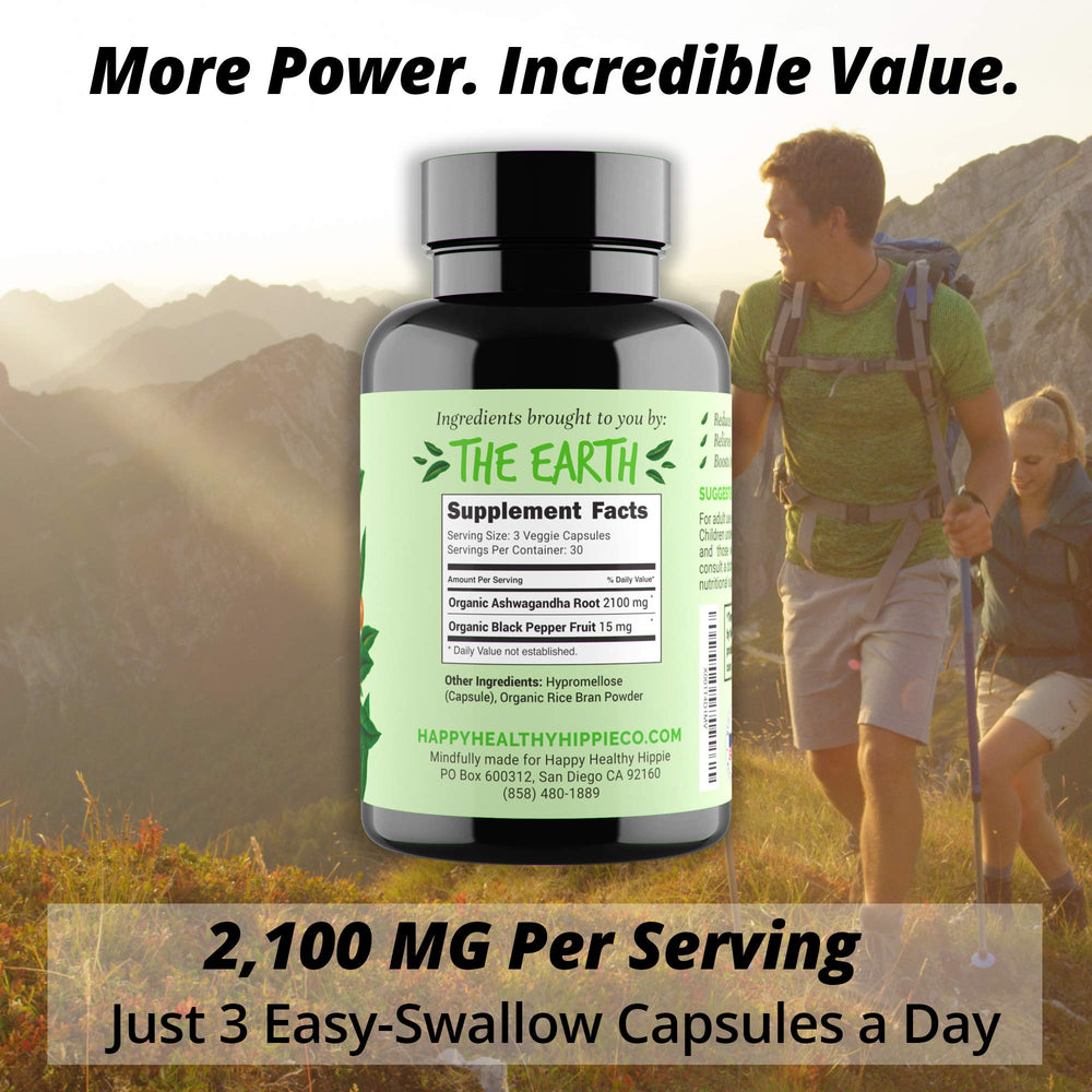 Happy Healthy Hippie 90-count bottle ready for wellness.