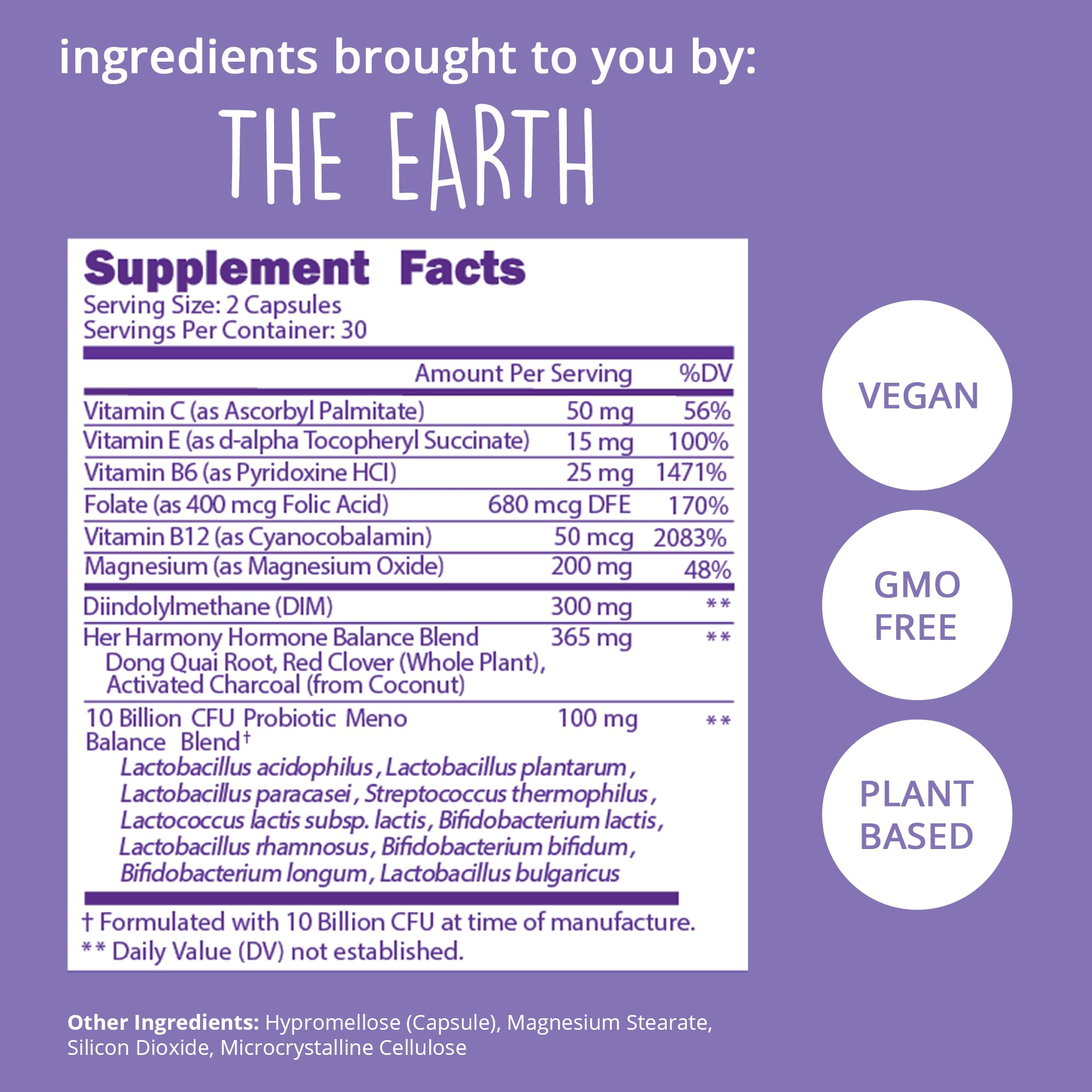 Happy Healthy Hippie flow 10B CFU probiotic blend for estrogen metabolism.
