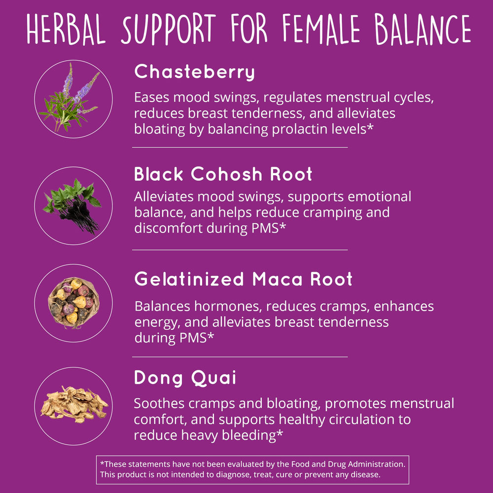 Happy Healthy Hippie Hormone Balance dong quai herb closeup.
