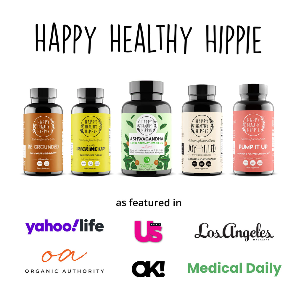 Happy Healthy Hippie Hormone Balance vegan non-GMO label.