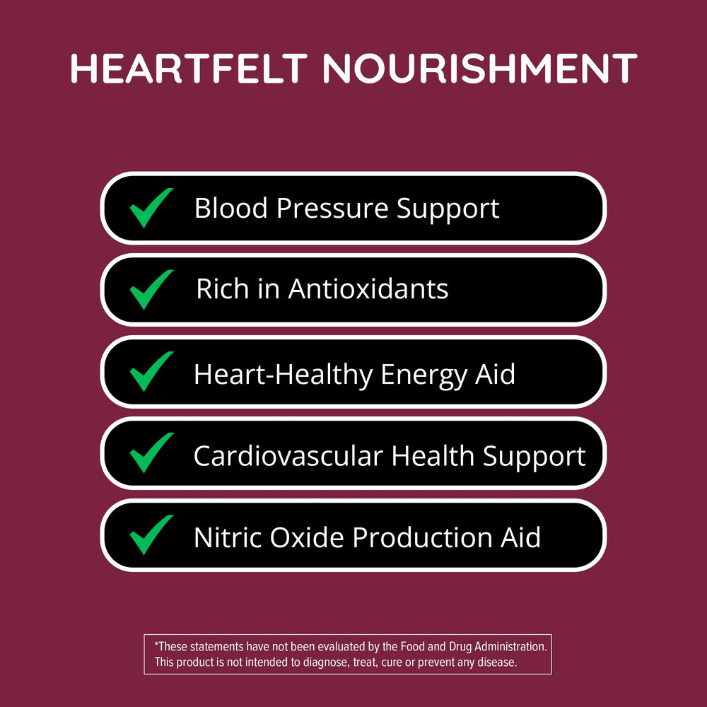 Happy Healthy Hippie beet root capsules bottle front view highlighting 1,300 mg potency