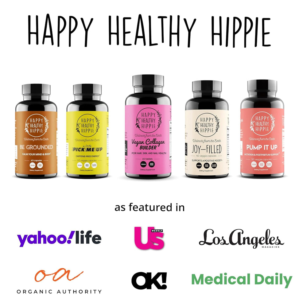 Happy Healthy Hippie includes vitamin A and lysine for balanced nourishment.