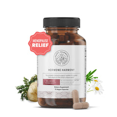 Happy Mammoth Hormone Harmony bottle front shows natural balance support