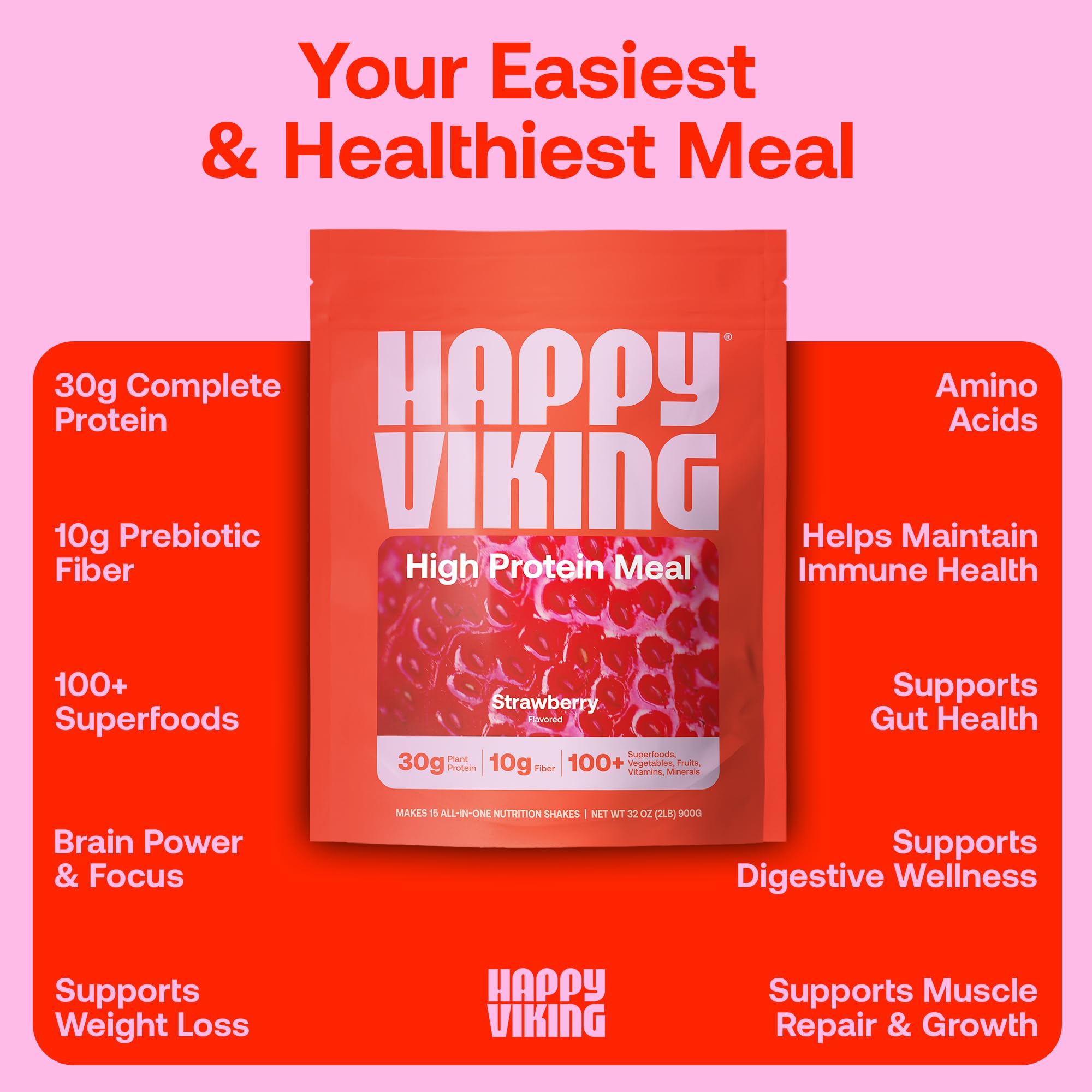 Nutrition label close-up on Happy Viking packaging, vegan and gluten-free