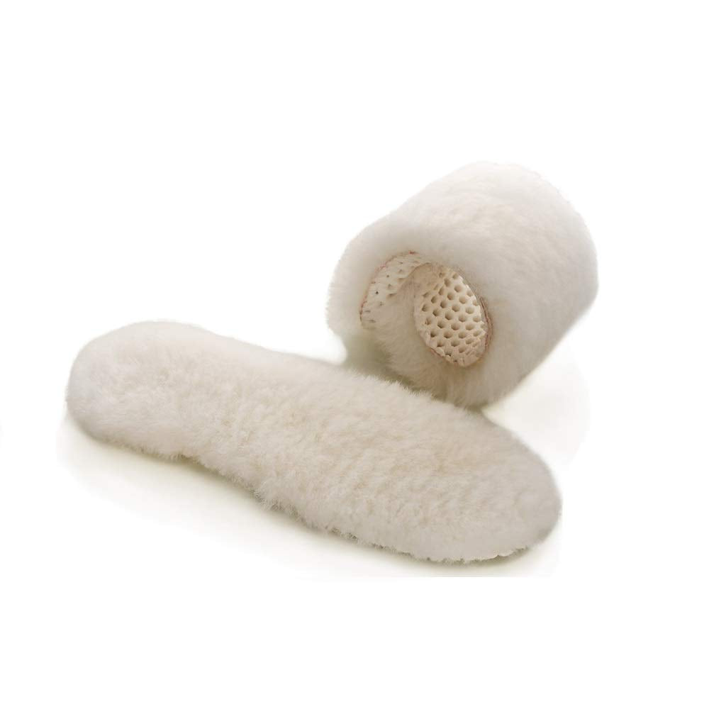 Happystep genuine sheepskin insoles with top lambswool for plush warmth.