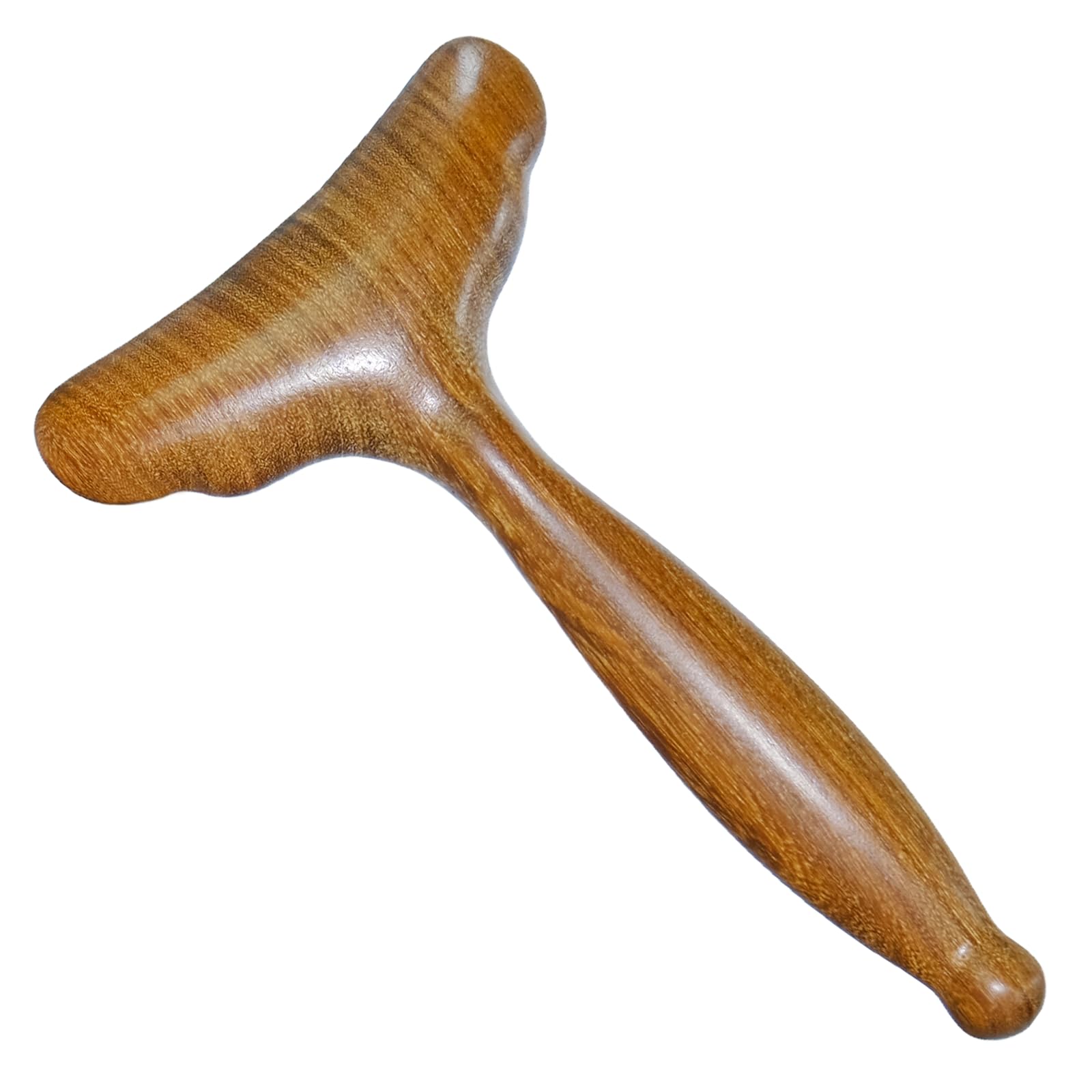 HappyStream lymphatic drainage massager in wooden paddle form for soothing full-body massage