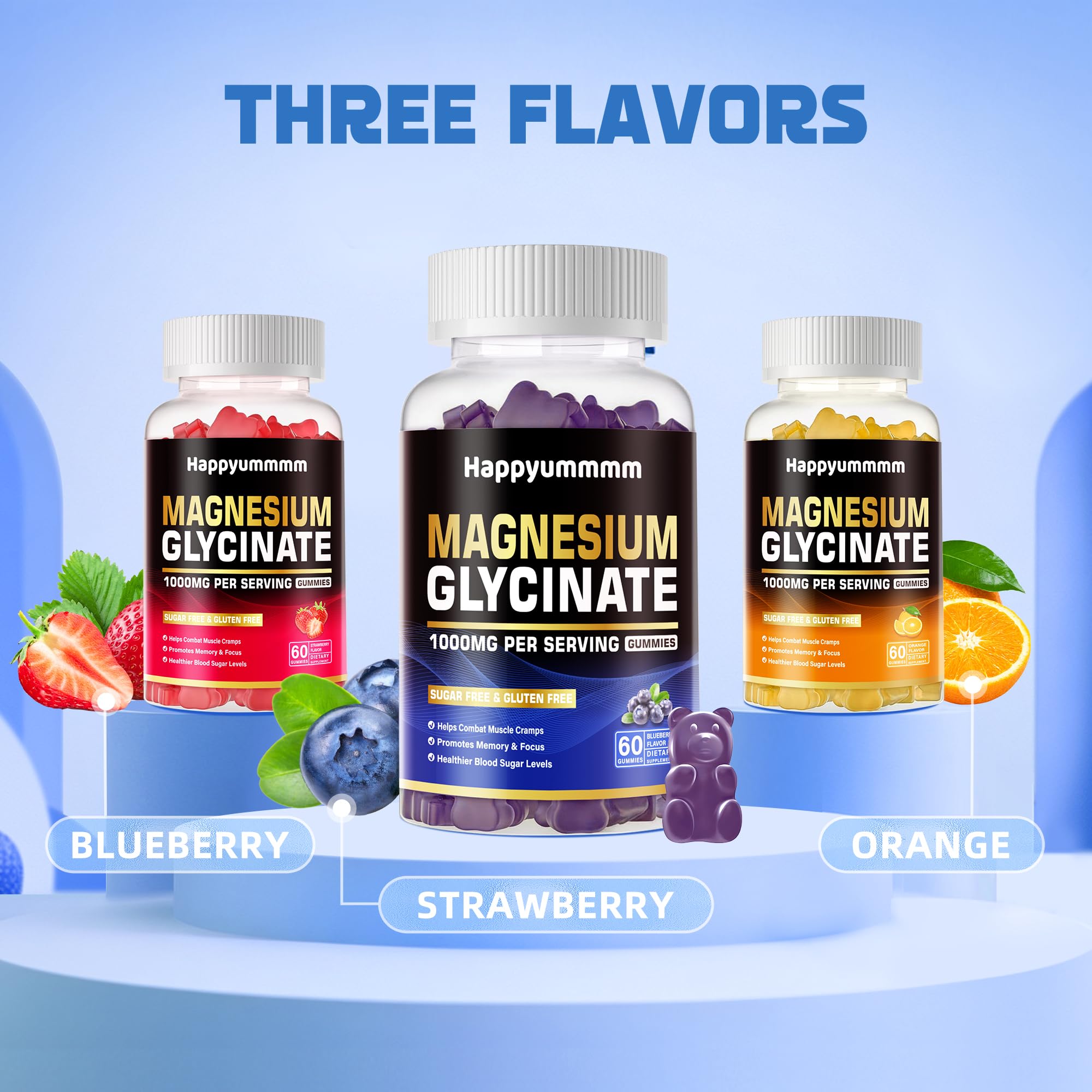 Happyummmm Daily-use gummies support calm mood and sleep exploration.