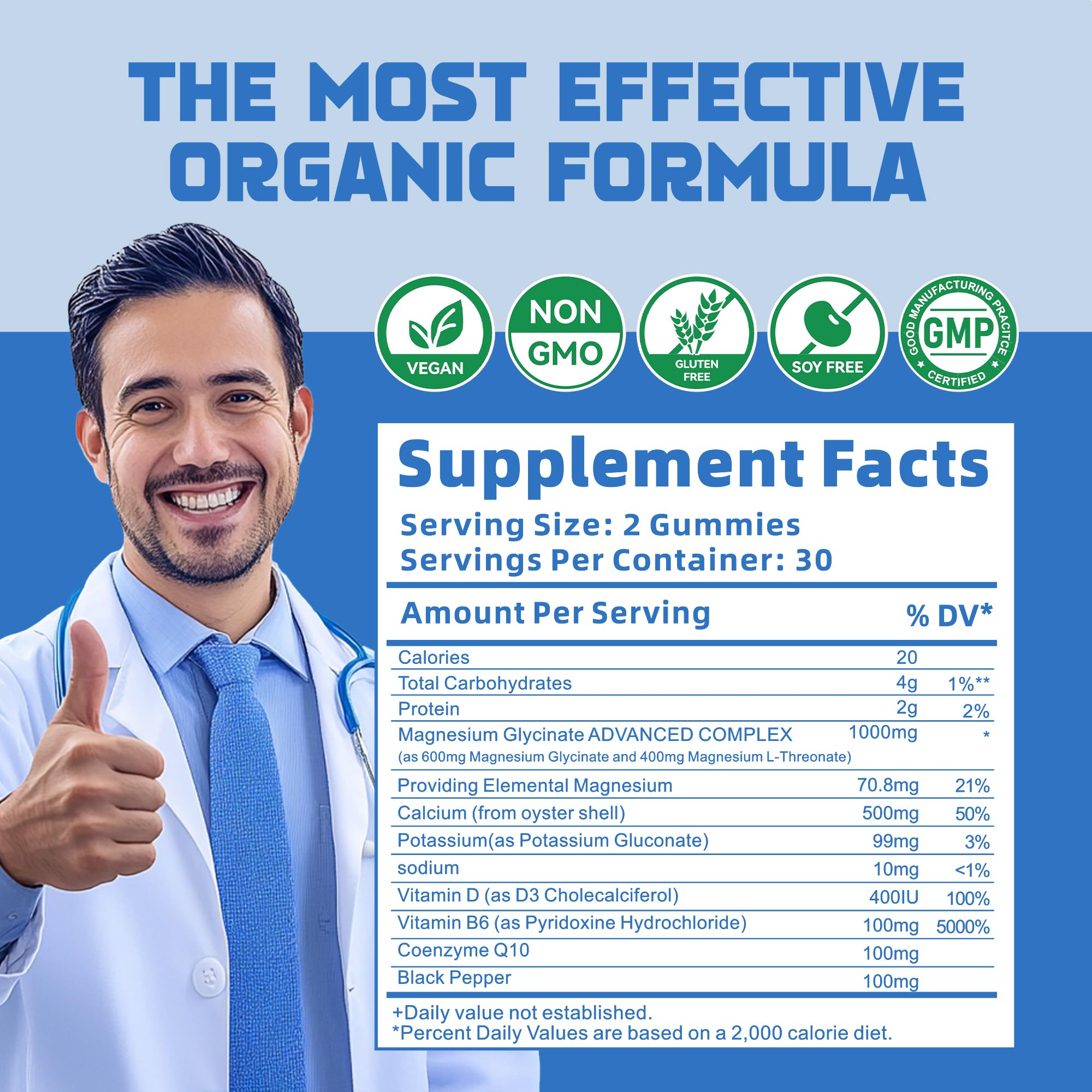 Happyummmm Magnesium Glycinate Gummies blueberry texture closeup emphasizes soft chew.