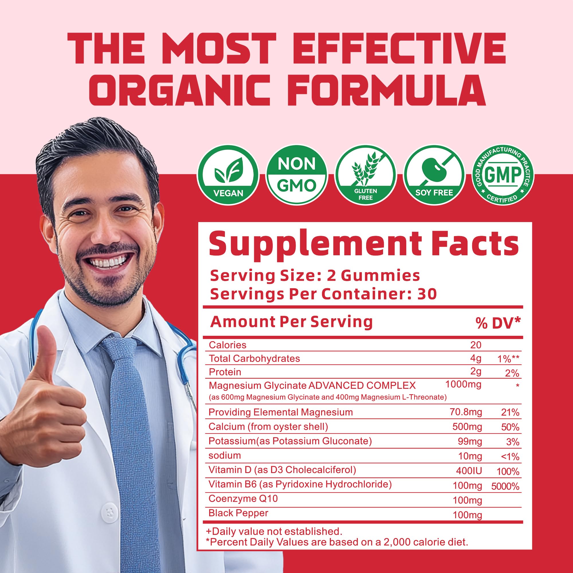 Happyummmm bottle shows vitamin D B6 and CoQ10 icons