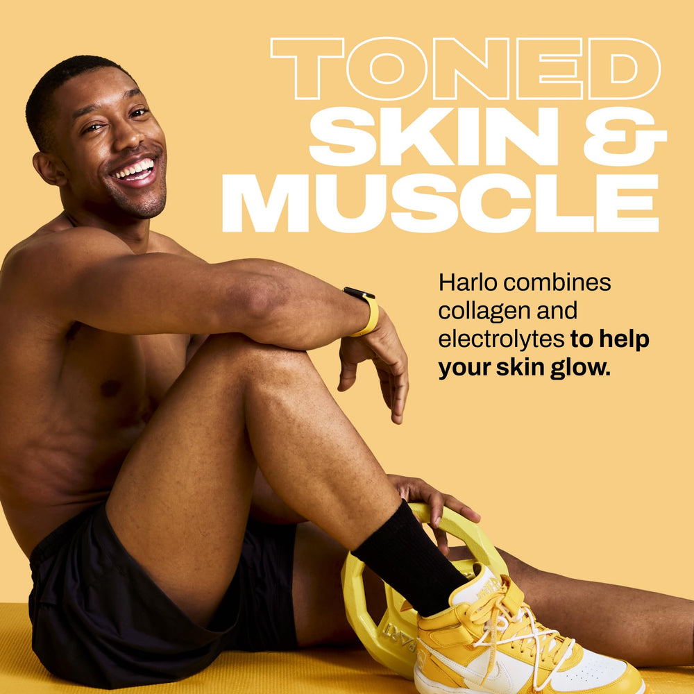 Harlo 3-in-1 on gym bench represents strength and recovery potential.