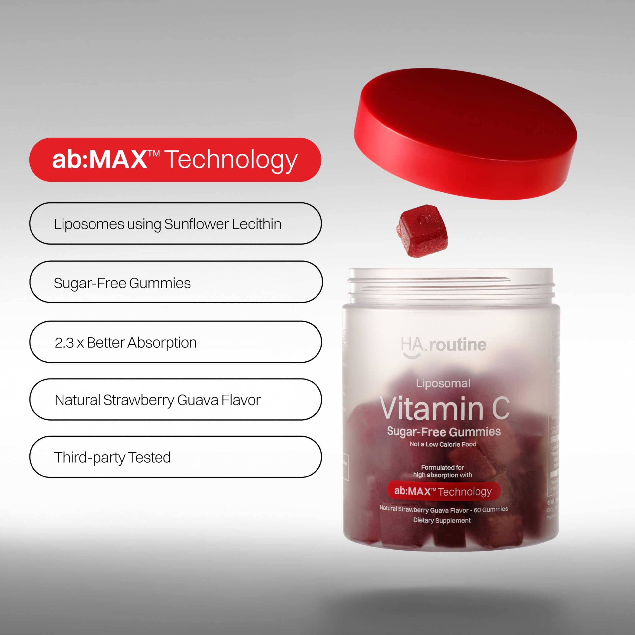 Haroutine liposomal vitamin C gummies USA-made facility verification seal