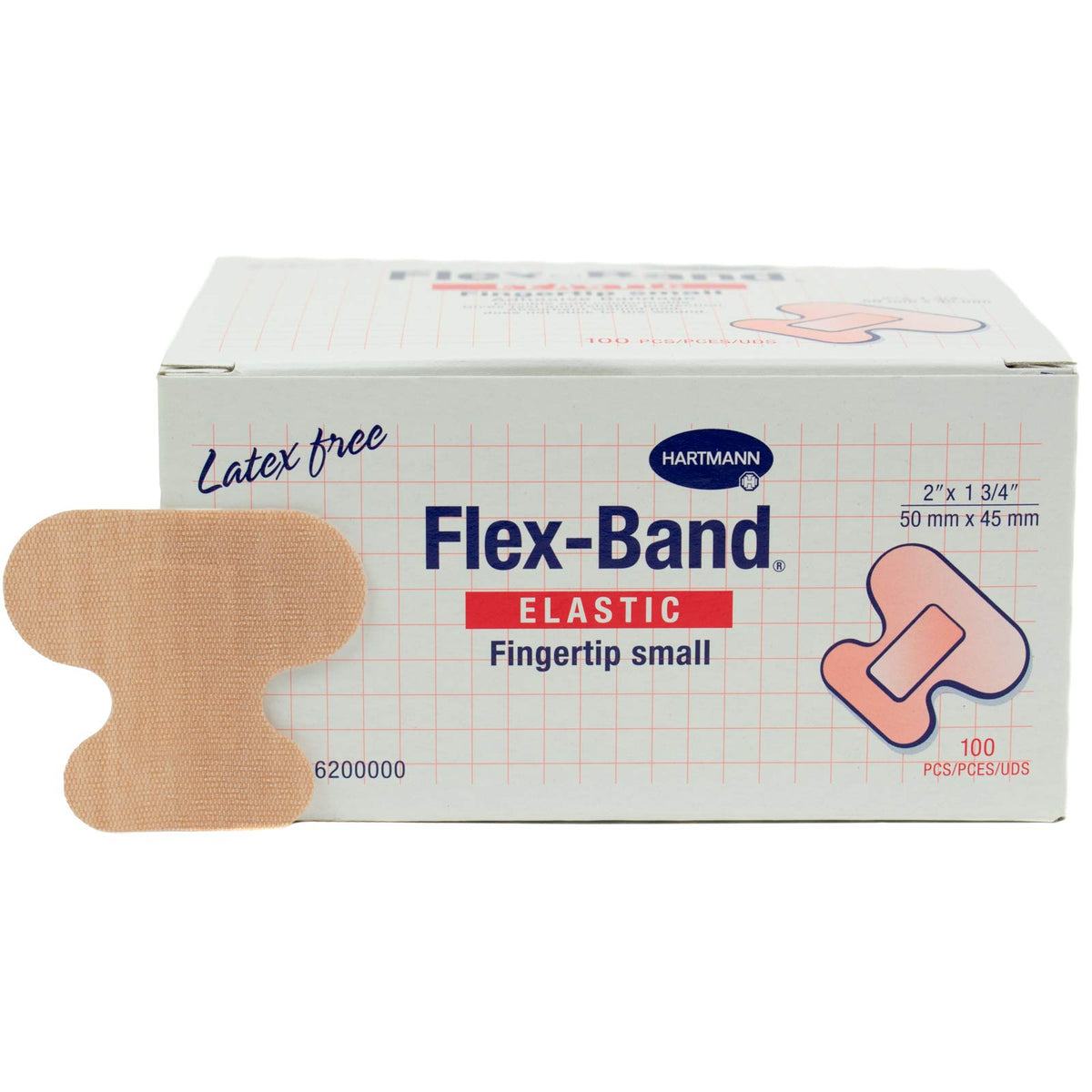 Hartmann Flex-Band adhesive fabric fingertip bandage, offering comfortable protection for finger injuries.
