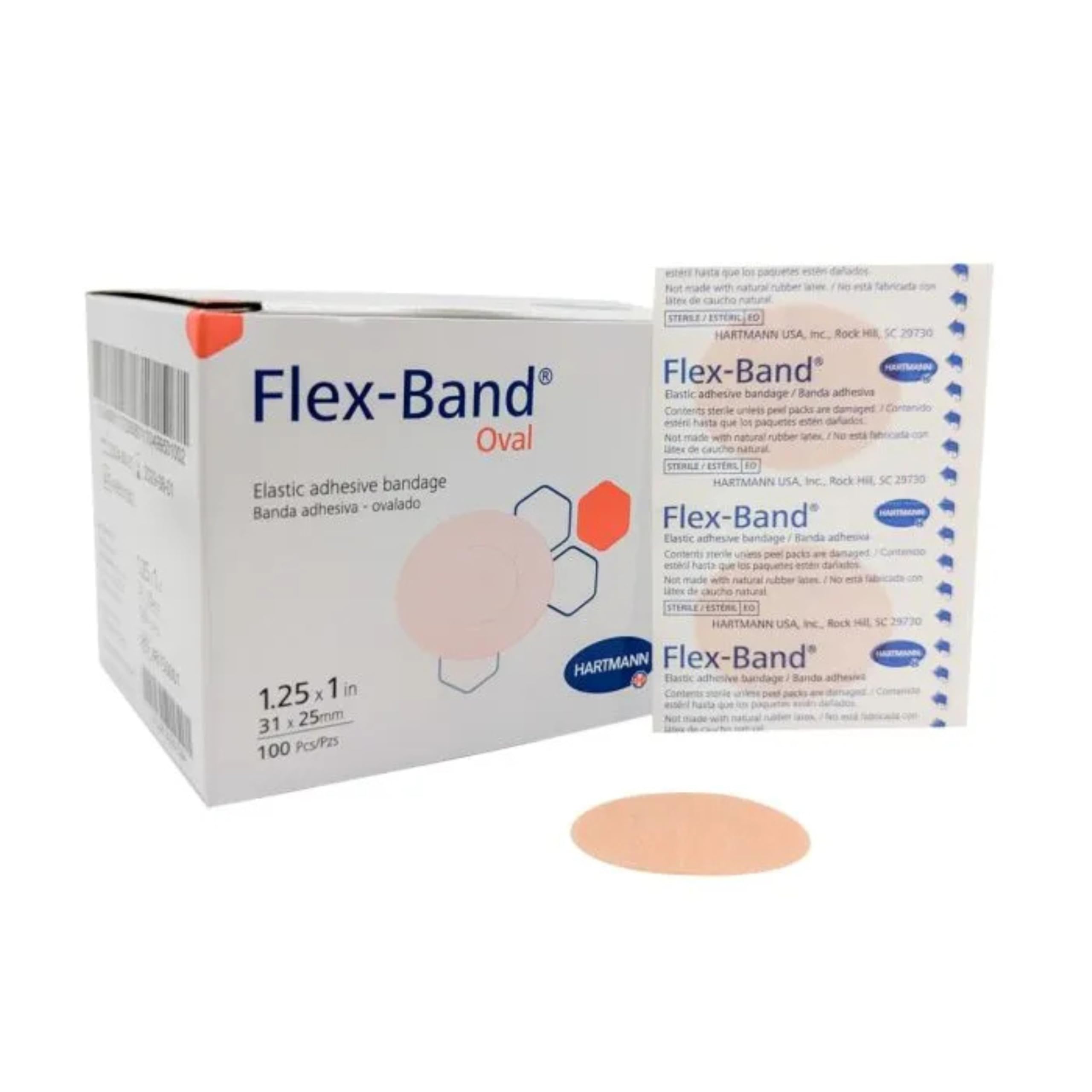 Hartmann H Flex-Band Oval, adhesivo total que protege la herida y facilita venopunción.