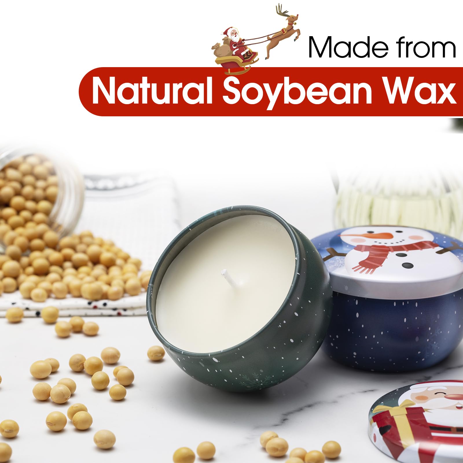 Hausware Vanilla Cake tin candle offers comforting sweetness for holidays.