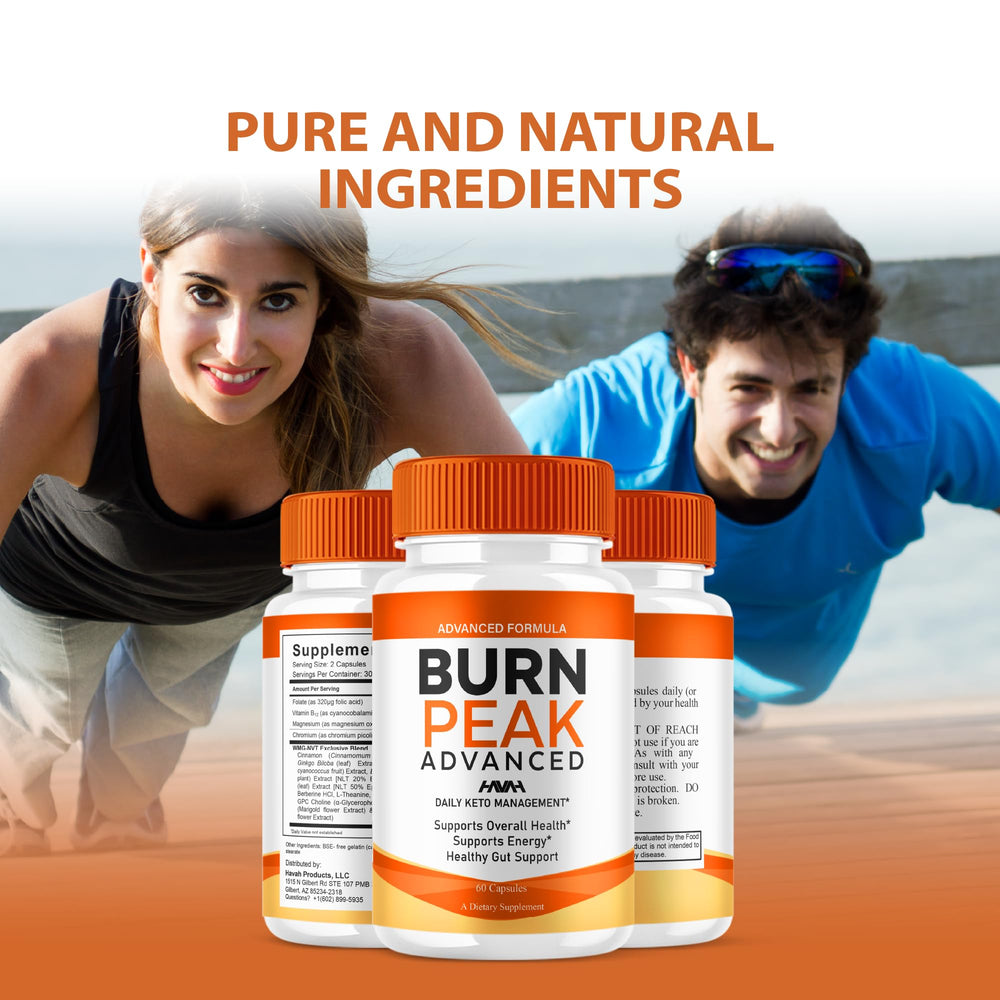 Havah Burn Peak maximum strength capsules close-up for robust daily wellness.
