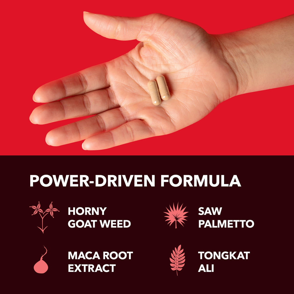 Havasu Horny Goat Weed bottle featuring Muira Puama depicts energy-friendly lifestyle use