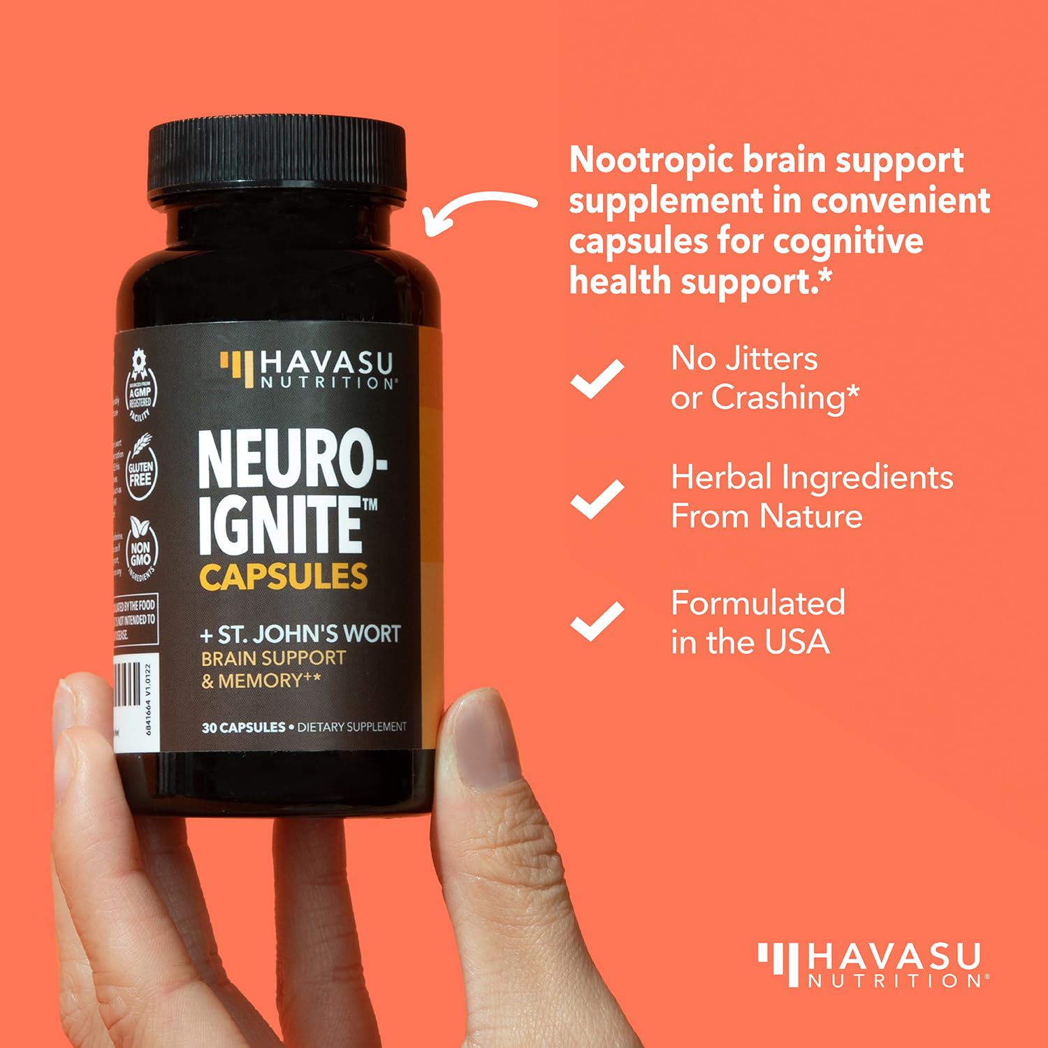 HAVASU NEUROIGNITE packaging side showing 2-month supply