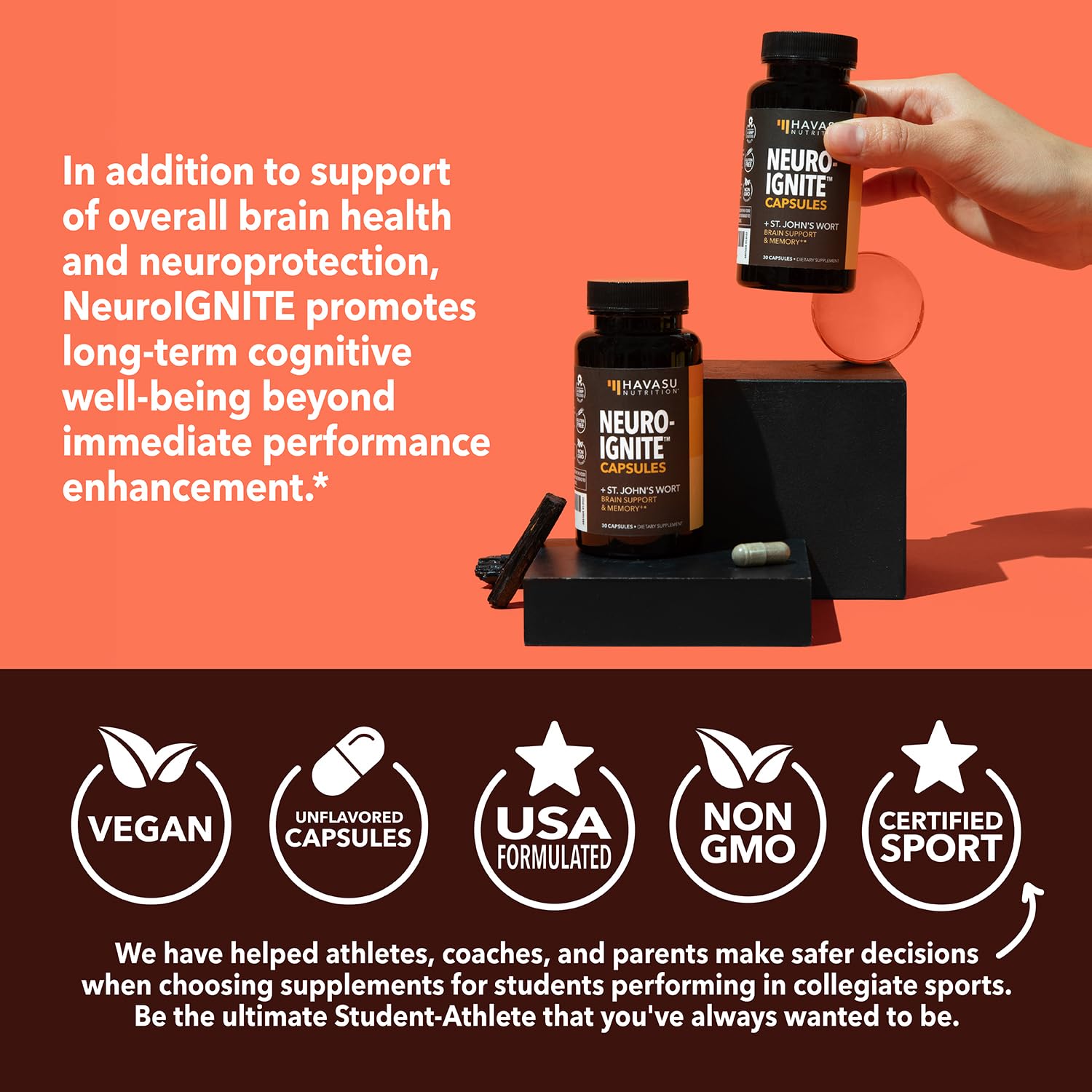 HAVASU NeuroIGNITE-shelf-display showing a clean wellness setup.