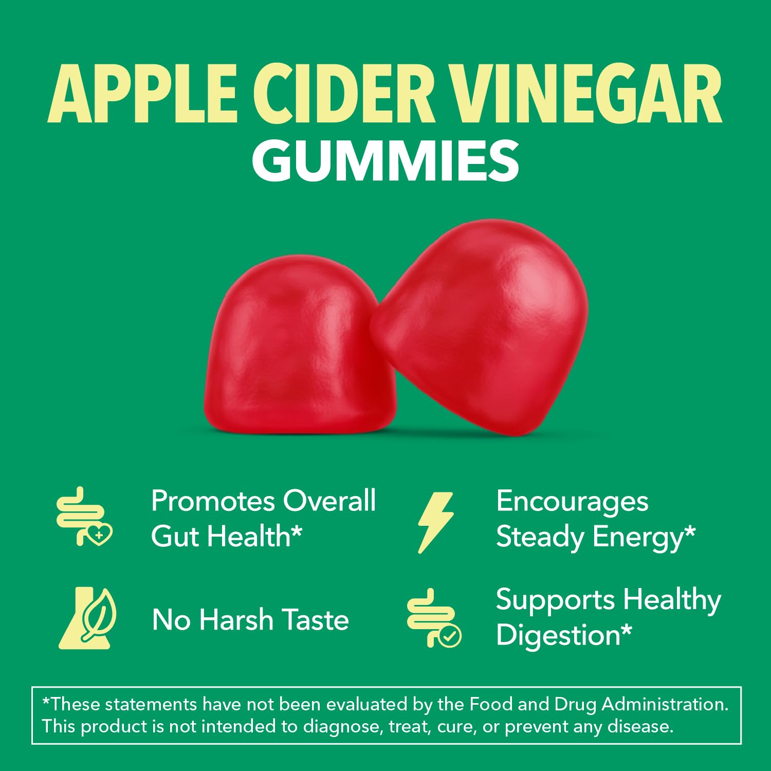 HAVASU Nutrition Apple Cider Vinegar Gummies close-up showing texture and digestion support