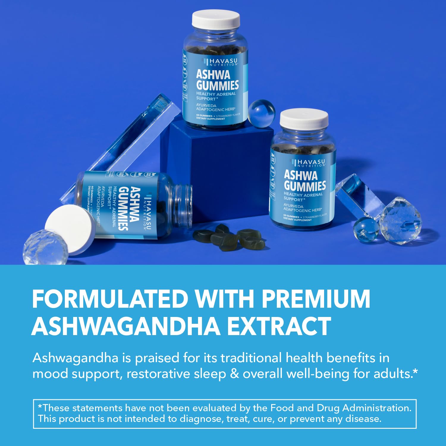 HAVASU NUTRITION Ashwagandha Gummies calm mood scene for emotional balance