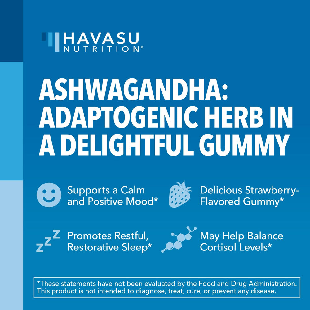 HAVASU NUTRITION Ashwagandha Gummies daily use for stress relief