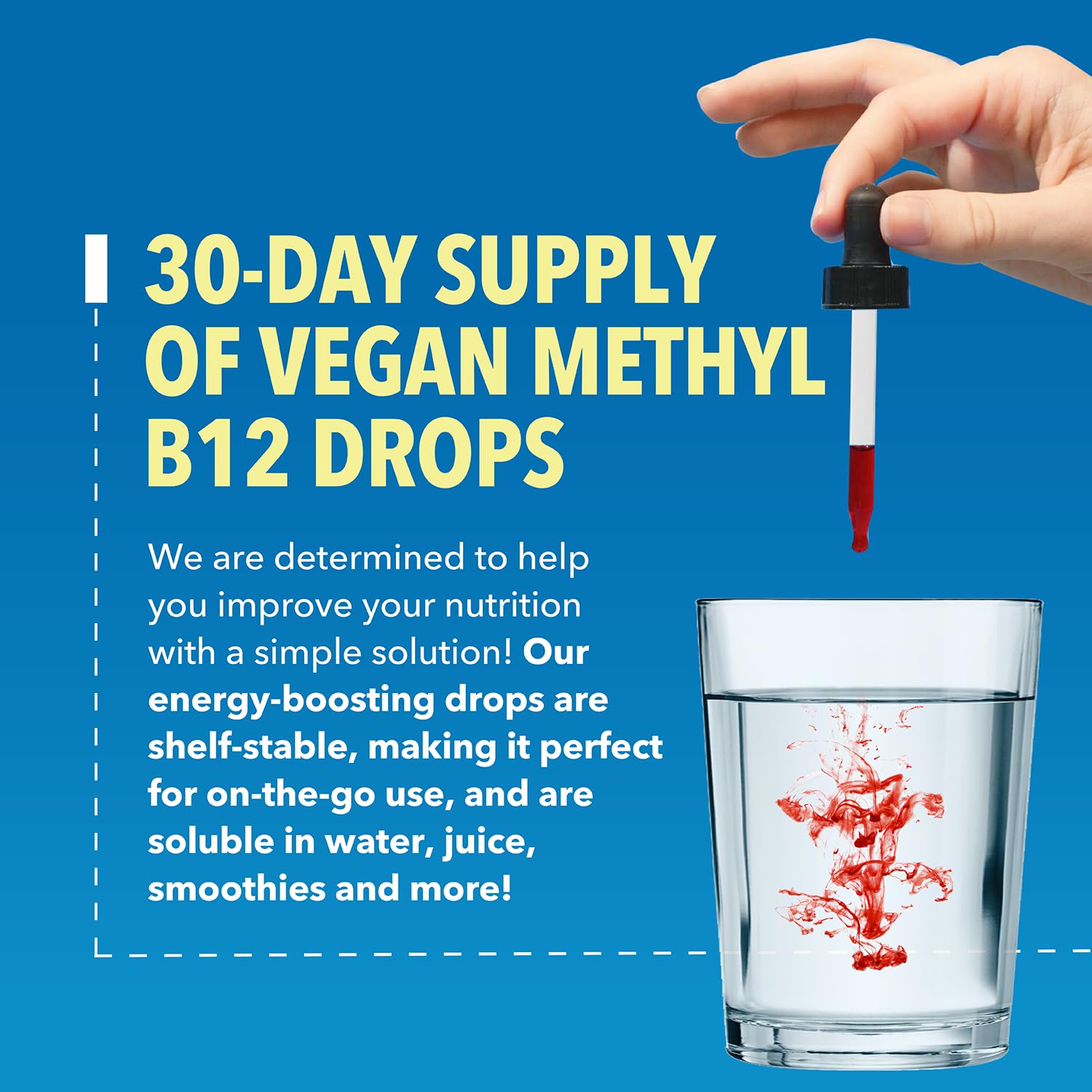 HAVASU NUTRITION B12 drops measuring dropper for precise daily dose.