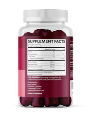 HAVASU NUTRITION Beet Root Gummies COQ10 Pomegranate label closeup showing ingredients.