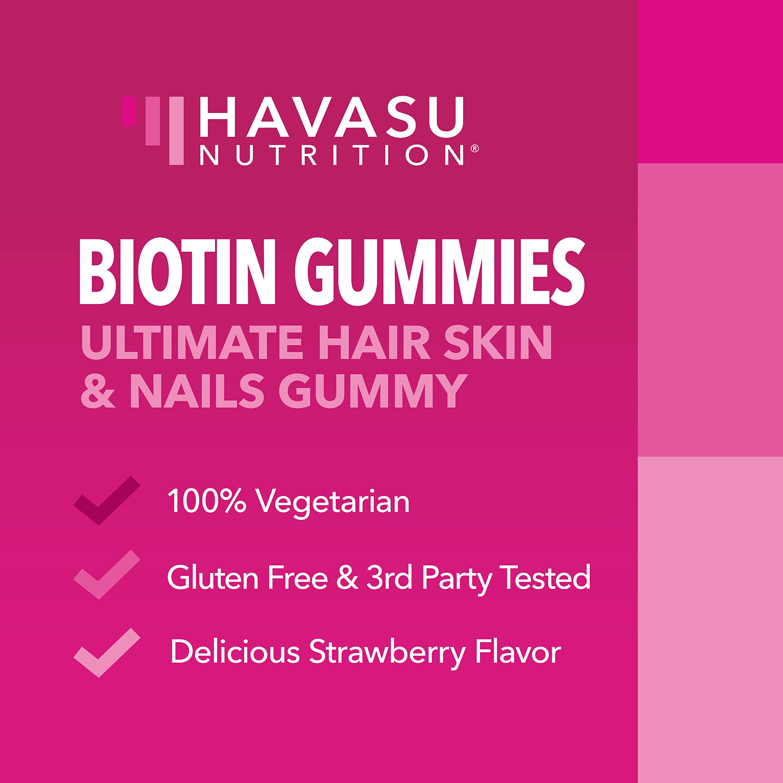 Gummies display hair, nails, and skin focus for everyday beauty routines.