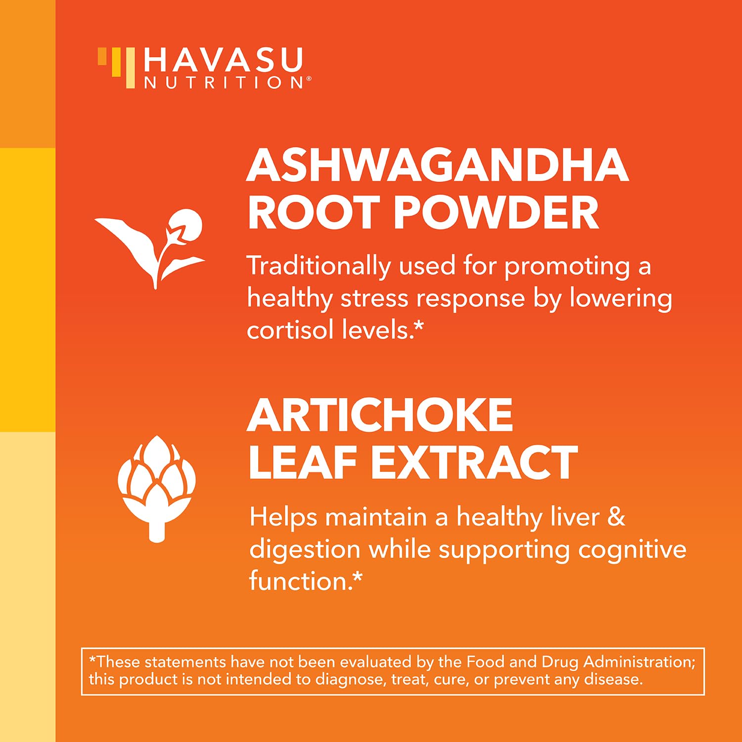 HAVASU NUTRITION Bottle label confirms vegan and non-GMO capsules.