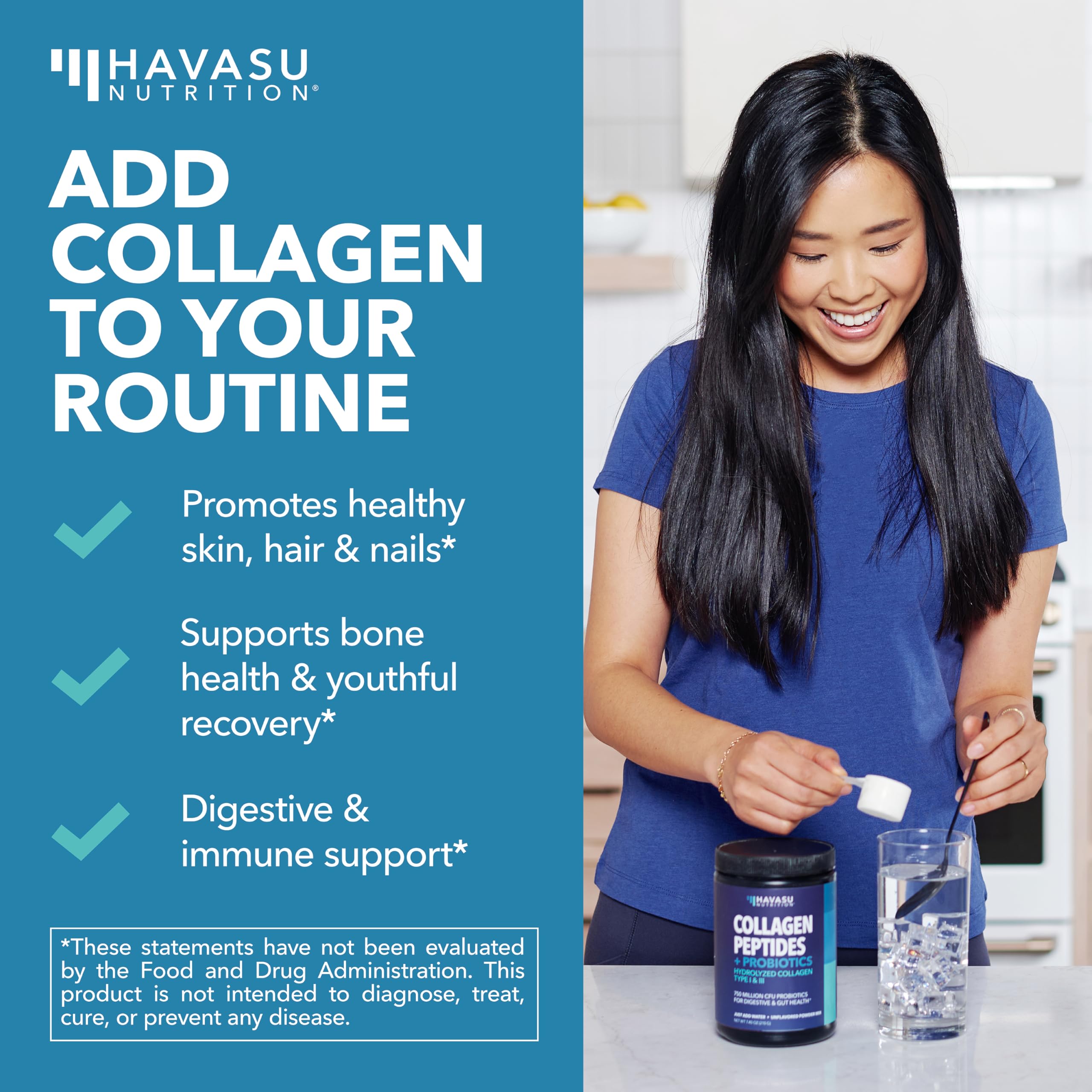 Collagen peptides added to coffee for a creamy, neutral-tasting mix